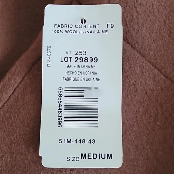 Harve Bernard brown wool cape poncho Sz M New - Picture 7 of 7